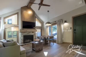 Living Area in cabin 744 at Skamania Lodge