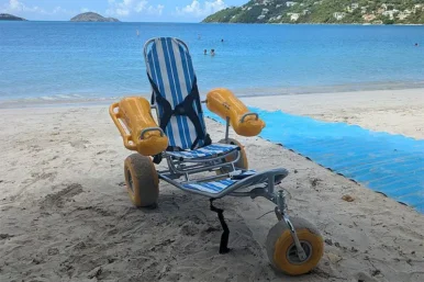 Wheelchair-Accessible Beach at Megans Bay in US Virgin Islands